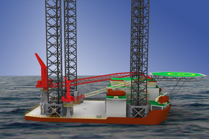 Buffalo Class Liftboat Landscape Render