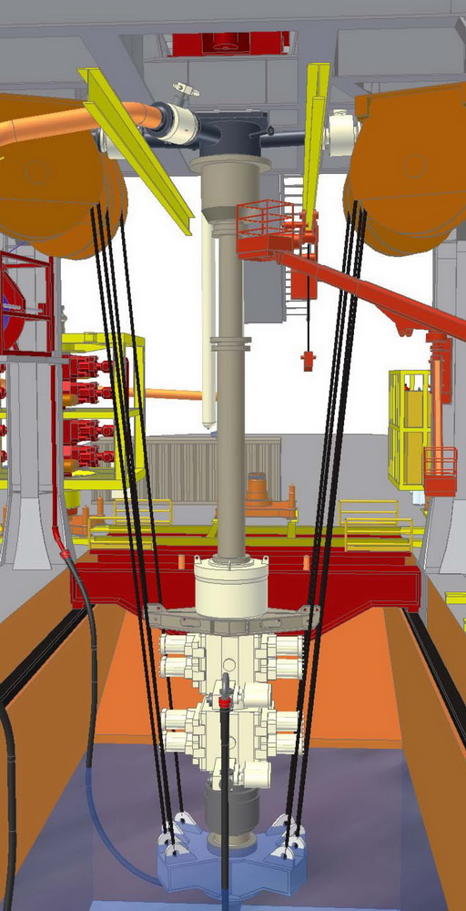 BOP Stack and Tensioner Detail View