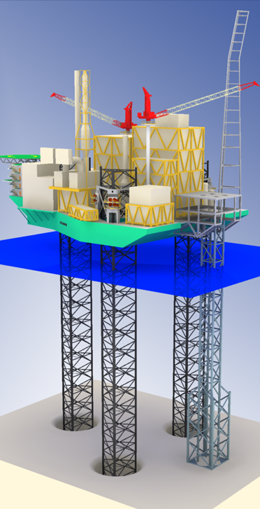 UNIMOPU Structural Leg and Platform Detail