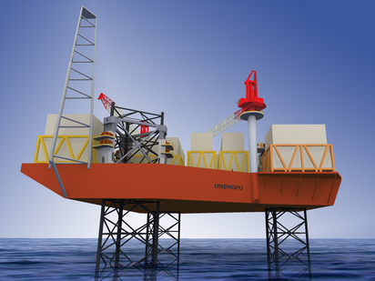 UNIMOPU Production Jack-up Floating Render